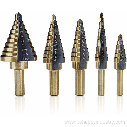 5PCS Step Drill Bit Set